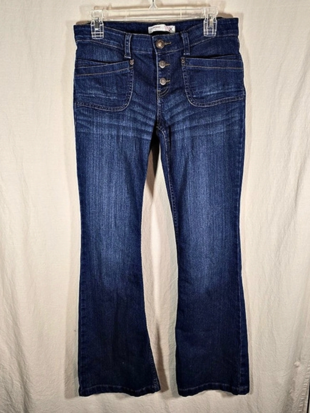 No Boundaries Size 11 Dark Wash Y2K Flare Jeans